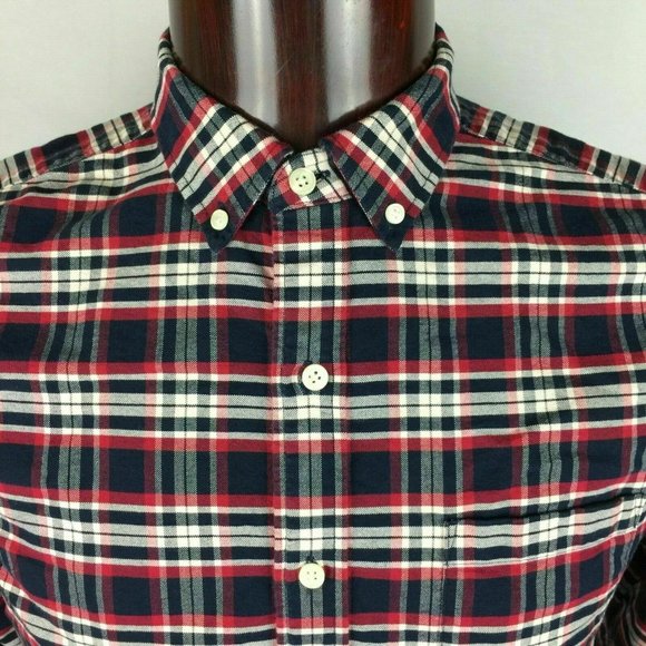 Fossil Mens M Plaid Button Down Shirt Long Sleeve Cotton - Picture 3 of 9